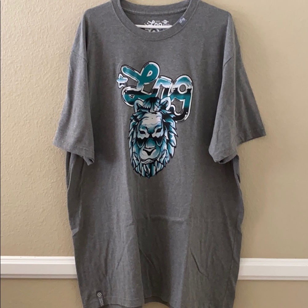 LNG Men’s Big & Tall Gray Graphic T-shirt 3XL EUC
